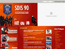 Tablet Screenshot of pompiers90.fr